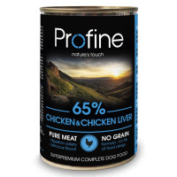 Вологий корм Profine Dog для собак, з куркою та курячою печінкою, 400 г