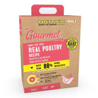 Напіввологий корм Natyka Gourmet Small Dog Poultry для дорослих собак малих порід, рецепт з птиці, 3 кг Напіввологий корм Natyka Gourmet Small Dog Poultry для дорослих собак малих порід, рецепт з птиці, 3 кг