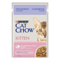 Вологий корм Purina Cat Chow Kitten для кошенят, з ягням і цукіні в желе, 85 г Вологий корм Purina Cat Chow Kitten для кошенят, з ягням і цукіні в желе, 85 г