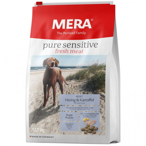 Сухий корм Mera Pure Sensitive Adult Hering&Kartoffel для дорослих собак, з оселедцем та картоплею, 12.5 кг