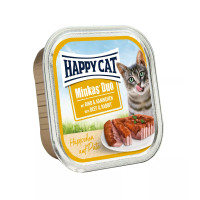 Консерви Happy Cat Duo Rind&Kaninchen для котів, паштет в соусі з яловичиною та кроликом, 100 г Консерви Happy Cat Duo Rind&Kaninchen для котів, паштет в соусі з яловичиною та кроликом, 100 г