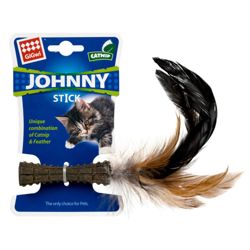 Іграшка GiGwi Catnip, для кішок, перо з котячою м'ятою, текстиль, 8 см