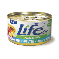 Консерва LifeCat Tuna With Fruit Mix для котів від 6 місяців, з тунцем та фруктовим міксом, 85 г Консерва LifeCat Tuna With Fruit Mix для котів від 6 місяців, з тунцем та фруктовим міксом, 85 г