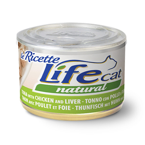 Консерва LifeCat Tuna With Chicken для котів від 6 місяців, тунець з курячим філе та печінкою, 150 г