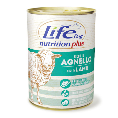 Консерва LifeDog Nutrition Plus Lamb With Rice для собак від 6 місяців, з ягням та рисом, 400 г