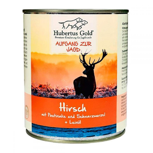 Консерви Hubertus Gold Hirsch mit Pastinake для собак, оленина з пастернаком, 800 г