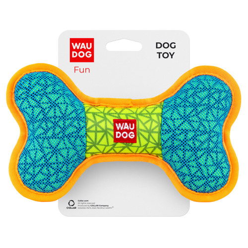 Іграшка Waudog Fun Кістка для собак, 20×12 см, блакитна