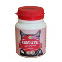 Поливитаминный комплекс Vitomax Nature для котов, с кроликом, 50 г, 100 таб Поливитаминный комплекс Vitomax Nature для котов, с кроликом, 50 г, 100 таб