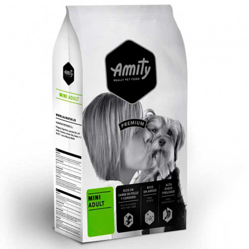Сухий корм Amity Premium Mini Adult для дорослих собак дрібних порід, з куркою та ягнятком, 10 кг