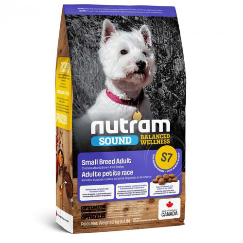 Сухий корм S7 Nutram Sound Balanced Wellness Adult для дорослих собак дрібних порід, з куркою, 2 кг