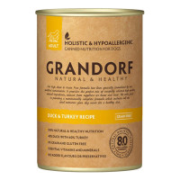 Консерви Grandorf Duck&Turkey для дорослих собак, з м'ясом качки та індички, 400 г