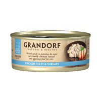 Консерви Grandorf Chicken Breast&Shrimps для котів, куряча грудка з креветками, 70 г