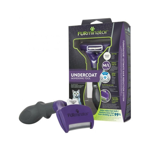 Фурмінатор FURminator Short Hair для котів з короткою шерстю, розмір L