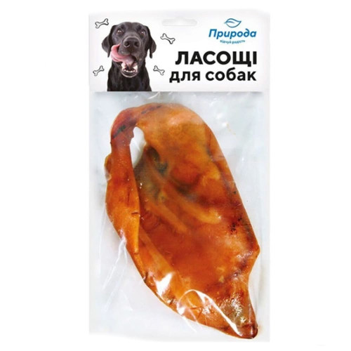 Ласощі Природа свиняче вухо, для собак, 1 шт