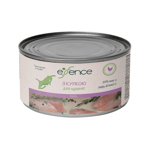 Вологий корм Essence для цуценят, з куркою, 200 г