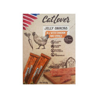Ласощі CatLover Jelly Snacks Chiken and Carrot для котів, курка та морква в желе, 8 стіків по 10 г Ласощі CatLover Jelly Snacks Chiken and Carrot для котів, курка та морква в желе, 8 стіків по 10 г