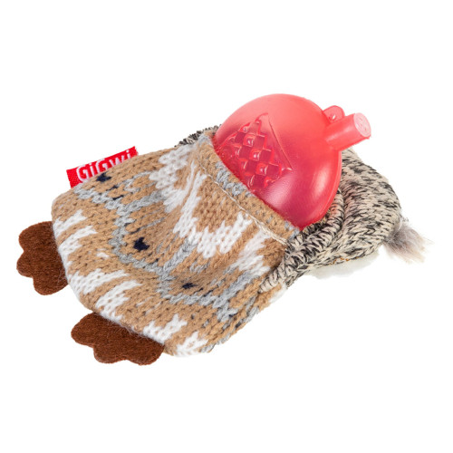 Іграшка GiGwi Plush Сова з пищалкою, для собак, текстиль, 10 см