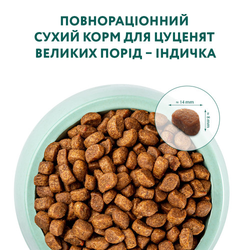 Сухий корм Optimeal для цуценят великих порід, з індичкою, 4 кг