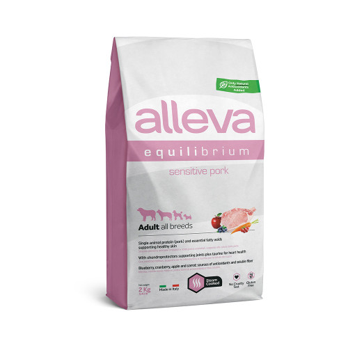 Сухий корм Alleva Equilibrium Sensitive Pork Adult All Breeds для собак усіх порід, зі свининою, 2 кг