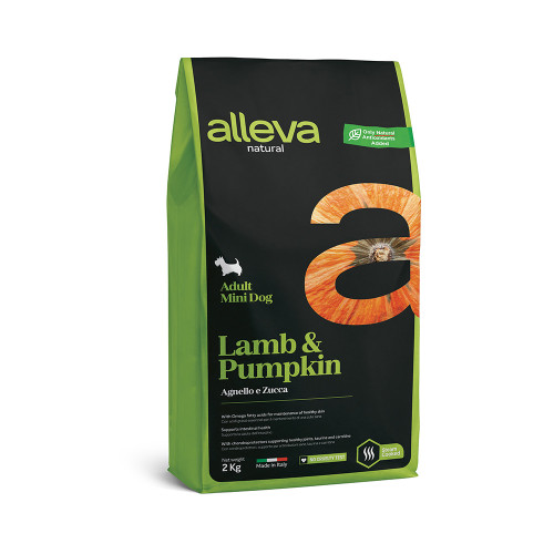 Сухий корм Alleva Natural Adult Lamb&Pumpkin Mini для дрібних порід собак, ягня та гарбуз, 2 кг