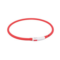 Нашийник Trixie Flash Light USB XS-XL світиться, 70 см х 10 мм, червоний