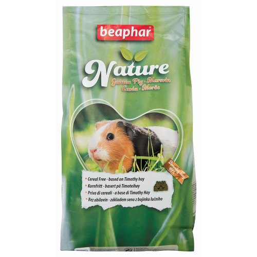 Беззерновий корм Beaphar Nature Guinea Pig для морських свинок, з тимофіївкою, 1.25 кг
