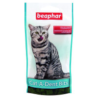 Ласощі Beaphar Cat-A-Dent Bits для котів, подушечки для чищення зубів, 35 г Ласощі Beaphar Cat-A-Dent Bits для котів, подушечки для чищення зубів, 35 г