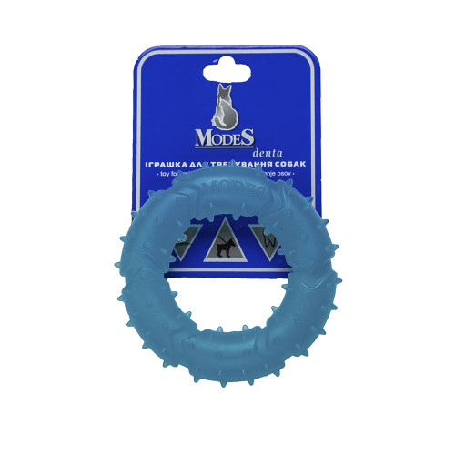 Іграшка-кільце Modes Denta для собак, розмір XS, 9 см, блакитне