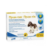 Краплі Elanco Prac-tic для боротьби з комахами та іксодовими кліщами для собак від 11 до 22 кг, ціна за 1 піпетку