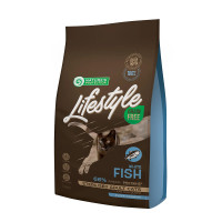 Беззерновий сухий корм Natures Protection Lifestyle Sterilised для стерилізованих кішок, з білою рибою, 1.5 кг
