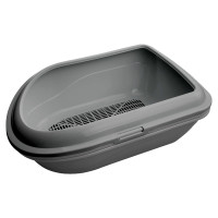Туалет AnimAll CNR-130 для котів, під наповнювач, з сіткою, сірий, 57×39×23 см Туалет AnimAll CNR-130 для котів, під наповнювач, з сіткою, сірий, 57×39×23 см