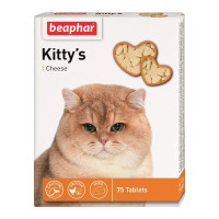 Вітамінізовані ласощі Beaphar Kitty’s Cheese для котів, з сиром, 75 табл