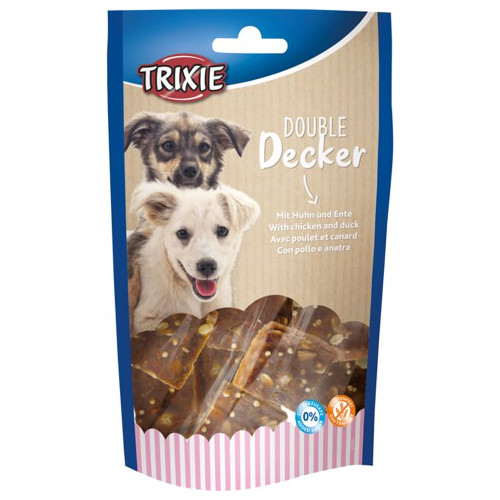 Ласощі Trixie Double Decker для собак, з куркою та качкою, 100 г