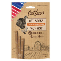 Ласощі CatLover Cat-Sticks Duck and Turkey для котів, палички з качкою та індичкою, 5 шт по 5 г