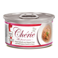 Консерви Cherie Signature для котів, ніжні шматочки тунця і дикого лосося в соусі, 80 г