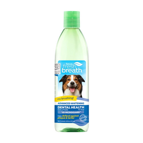 Добавка у воду TropiClean Fresh Breath 3D Microguard для зубів, що відбілює, для собак, 473 мл