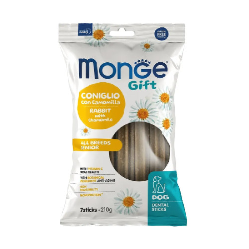 Ласощі Monge Gift Dog All breeds для собак всіх порід, кролик з ромашкою, 210 г