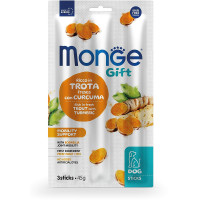 Ласощі Monge Gift Dog Mobility support для собак, підтримка маси тіла, форель з босвелією, 45 г Ласощі Monge Gift Dog Mobility support для собак, підтримка маси тіла, форель з босвелією, 45 г