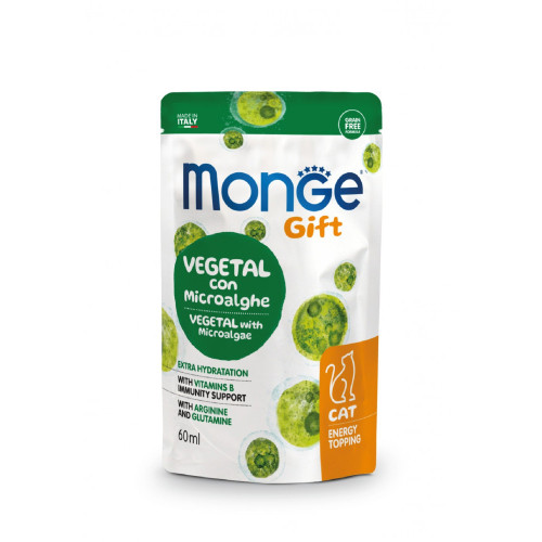 Топінг Monge Gift Cat Vegetal Microalgae для котів, рослинний з мікроводорстями, 60 г