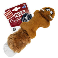 Игрушка GiGwi Plush Белка для собак, с двумя пищалками, 24 см