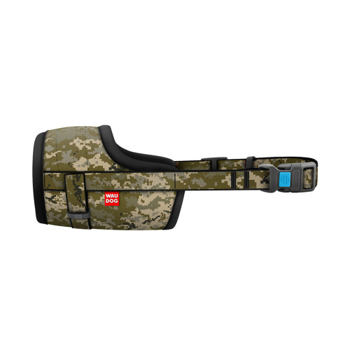Намордник WAUDOG Nylon для собак, малюнок "Мілітарі", нейлон/пластик, XL, 35-43 см