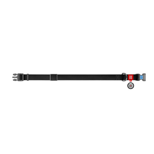 Нашийник водостійкий WAUDOG Waterproof для собак, світиться, пластик, M, 20 мм/24-40 см, чорний