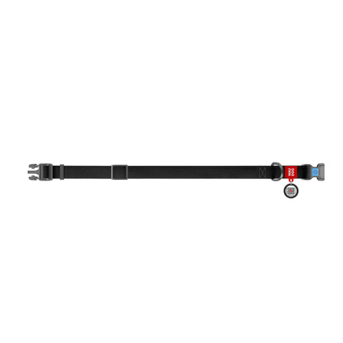 Нашийник водостійкий WAUDOG Waterproof для собак, світиться, пластик, L, 25 мм/31-49 см, чорний