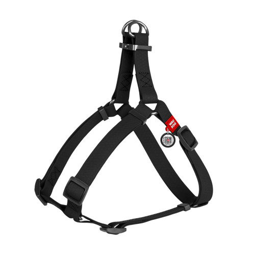 Шлея водостійка WAUDOG Waterproof для собак, метал, XS, 15 мм/40-55 см, чорний