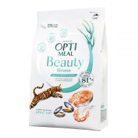 Сухий корм Optimeal Beauty Podium для котів, догляд за шерстю та зубами, на основі морепродуктів, 650+650 г