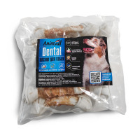 Кістка AnimAll Dental баварська вузлова, для собак, з м'ясом курки, 14-16 см, 10 штук Кістка AnimAll Dental баварська вузлова, для собак, з м'ясом курки, 14-16 см, 10 штук