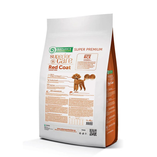 Сухий корм Natures Protection Red Coat Mini Breed для цуценят дрібних порід з рудою шерстю, з лососем, 1.5 кг