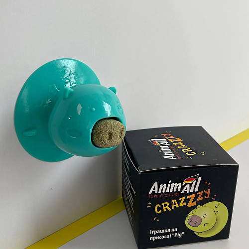 Іграшка AnimAll GrizZzly Pig на присосці, для котів, 7.2×8×8 см, кольори в асортименті