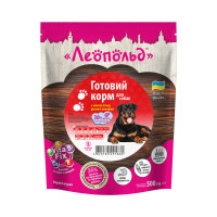 Вологий корм Леопольд Готовий корм для собак, з м'ясом птиці, рисом і овочами, 500 г