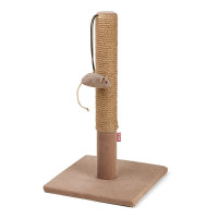 Дряпка Kareline для котів, джут, з іграшкою, 6.7×55 см